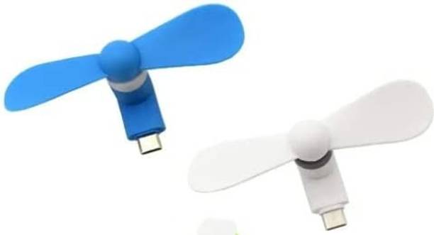JANGI Type-C Personal USB Mini Fan 54 for Android Cell Phones USB mini Fan Type-C portable mini fan 54 usb OTG adaptor gadget for all mobiles USB Fan