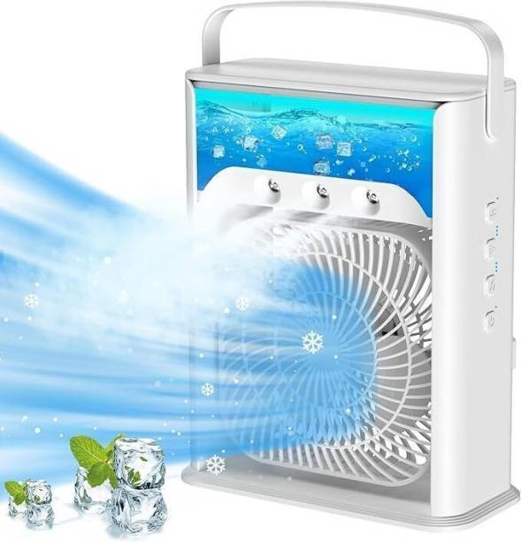 DIGIWINS Humidifier with 7 Colors LED Light Portable Air Conditioner Fan, Personal Mini Mini-cooler-for room 010 USB Air Cooler, USB Air Freshener, USB Air Purifier, USB Fan, Rechargeable Fan