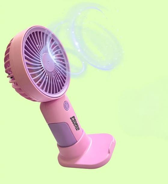 Gift Collection 3 Speed Portable Mini Rechargeable Fan With Stand & USB Charging Cable Personal High Speed Fan for Women, Makeup, Men, Office, Travel, Ground, Stadium Rechargeable Fan, USB Fan
