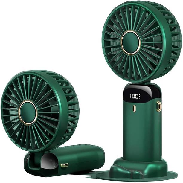 HRKA Display Fan Hand 5 Speed with Foldable 90° & Easy Portability Rechargeable D180 Portable Display Fan Hand 5 Speeds_HS180 USB Fan