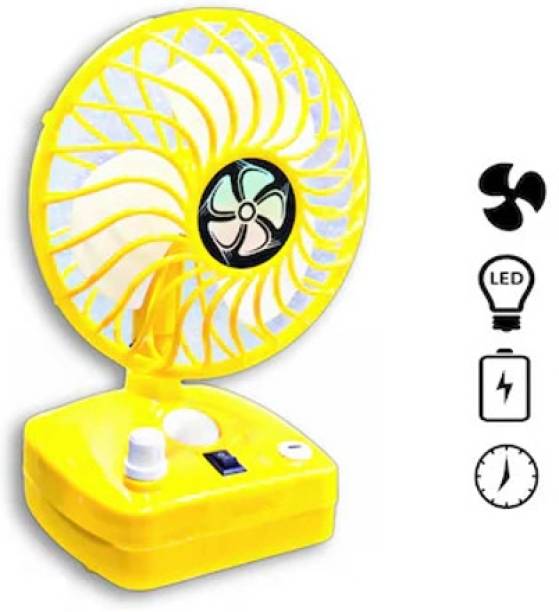 JAIN ELECTRONICS Rechargeable Electric Mini Portable USB Table Fan Air Cooler Turbine Handy LED kitchen Indoor Outdoor Fan High Speed Cooler Home Office Car Desk Travel Lamp USB Fan