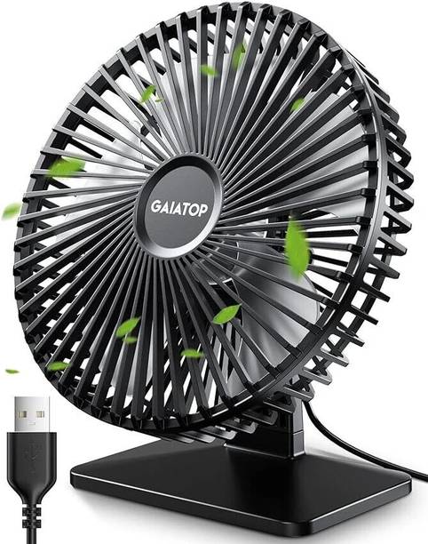 Gaiatop 3 Speeds Portable Mini Powerful Desktop Table Fan Small Table Fan, 6.5 Inch Ultra-quiet, 90° Adjustment for Better Cooling USB Fan