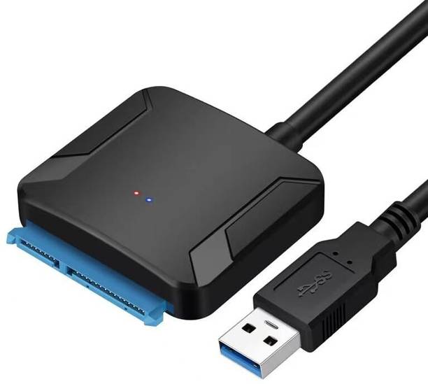 RuhZa USB 3.0 to SATA Cable USB 3.0 To Hard Drive Converter 22pin Adapter For 2.5 3.5 Inch SATA Hard Drive Disk HDD SATA III SSD SATA HDD/SSD,BLU-RAY DVD. USB Cable