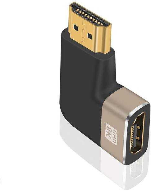 RyzCare 8K 90 Degree Angle HDMI Male to Female Adapter Coupler Gaming Adapter