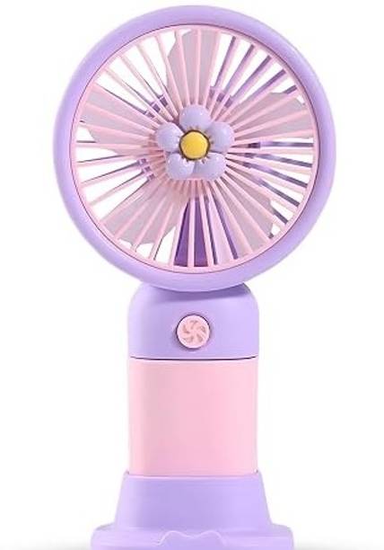 Uniquegadgetes Portable Rechargeable Mini Fan for Kids & Adults (Mini) Small Desk Fan with Stand, Battery Operated USB Fan
