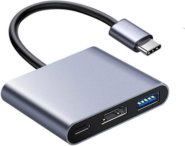 Kinsound 3-in-1 USB Type C HUb Adapter with 4K HDMI Output USB 3.0 Port HB03_GRY-KS USB Hub