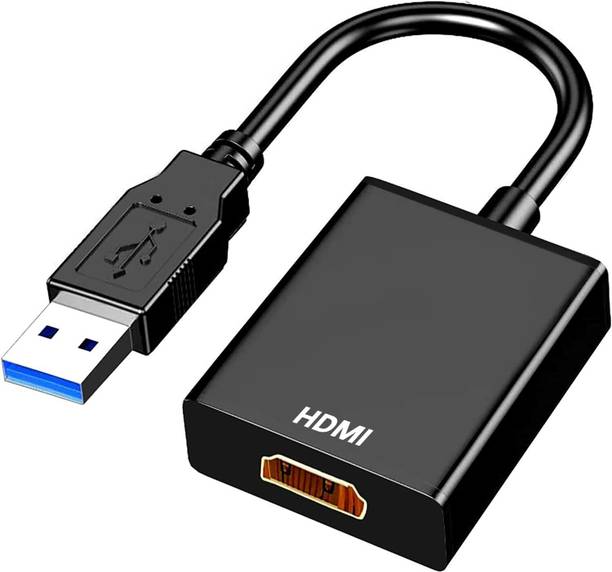 microware USB to HDMI Converter 1080P Full HD(Male to Female) Video Audio Multi Monitor Converter Adaptor for PC Laptop Projector HDTV Compatible Windows XP 7/8/8.1/10 Laptop Accessory