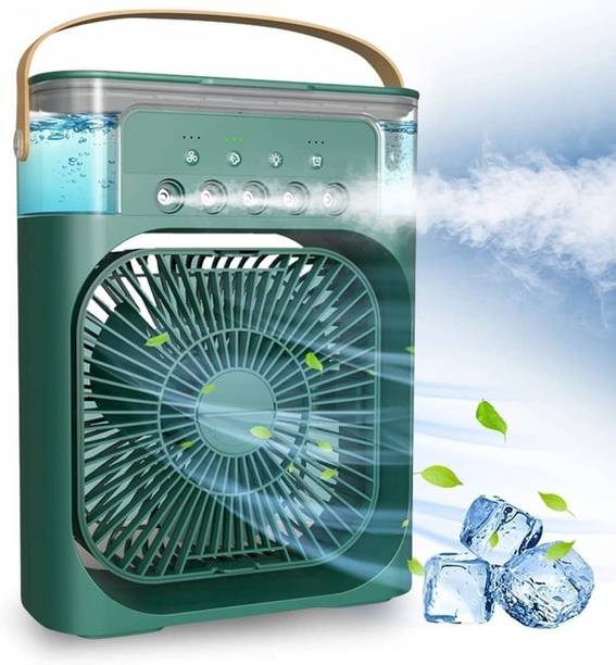SLIPCARE USB Portable Mini Air Cooler Fan, 3 Wind Speeds Spray + 7 Color LED Light - S234 Personal Desk AC Cooler with Water Tank Fan for Home Office Bedroom Travel S234 USB Air Cooler