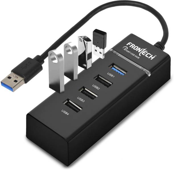 Frontech 4 Port USB Hub Dock, LED Indicators, Plug and Play, 5 Gbps Speed - Each Port NC-0053 USB Hub