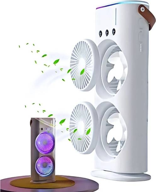 ELEXOHUB MINI AIR COOLER WITH USB SUPPORT Portable Mini Air Cooler USB Rechargeable Ice Chamber 3Speed Battery 5-8 Hours USB Air Cooler