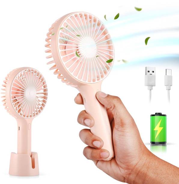 Refulgix Mini Portable Fan - Powerful Brushless Motor, Large Blades, 3-Speeds, Noise-Canceling Design, Detachable USB Fan