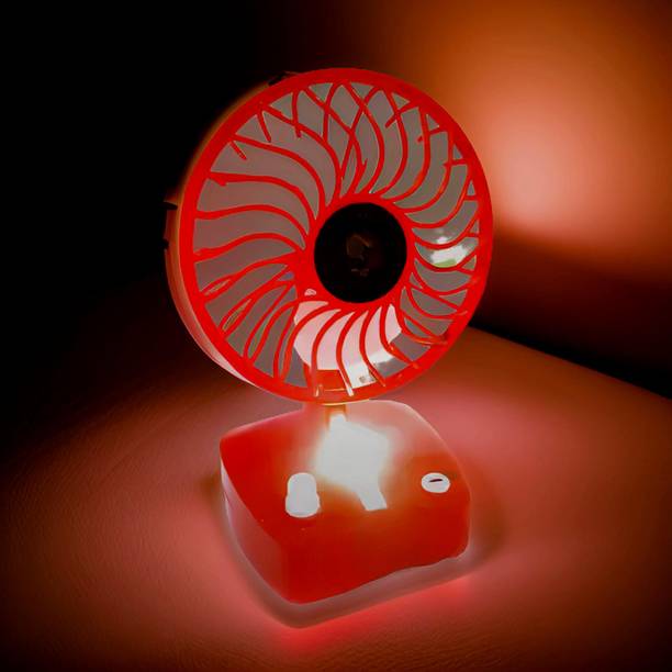 GUGGU Mini Ac Cooler Rechargeable Cool Fan Portable (USB Fan) With LED Light_K164KK Trendy Rechargeable Fan Light Weight Mini Fan_D164D USB Fan