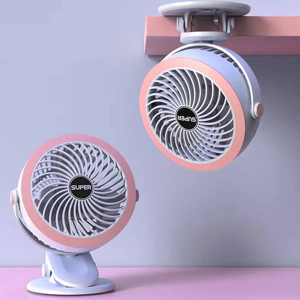 Luranol High Speed Fan 360° Cooling Low Noise Hanging Table Clip Fans Mini Handheld Fan, Portable Fan USB Rechargeable, Small Pocket Fan USB Fan