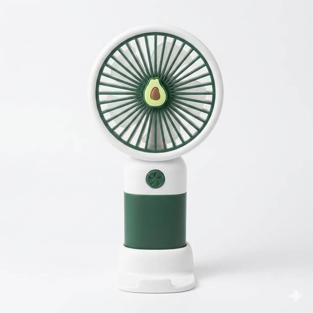 NR NIKRISH GIFTING ELEVATING USB Desk Cooling Fan Portable Mini Avocado Design Rechargeable Handheld Cooling Fan Device USB Fan