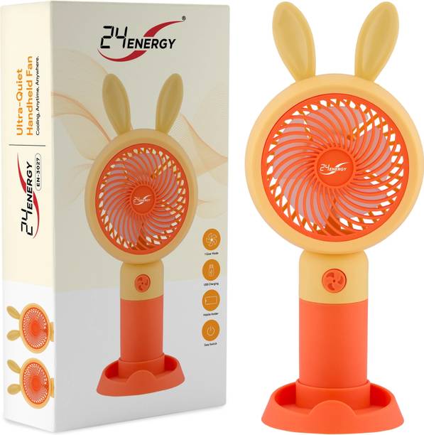 24 ENERGY Ultra Air Ultra-Quiet USB Mini Fan for Bedroom & Study - Orange USB Fan