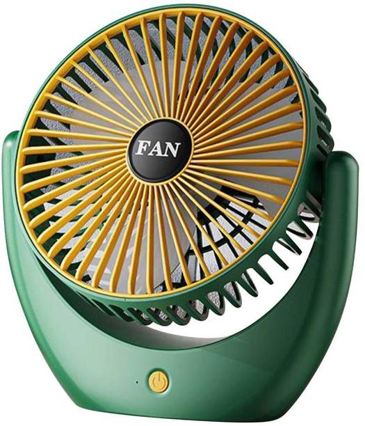 YOZO Table fan Powerful Rechargeable with LED Light Table Fan for Home, Office Desk Mini Desk Fan Portable 3 Speeds Wind Desktop Table Cooling Fan For Car Outdoor USB Fan, Led Light, Rechargeable Fan