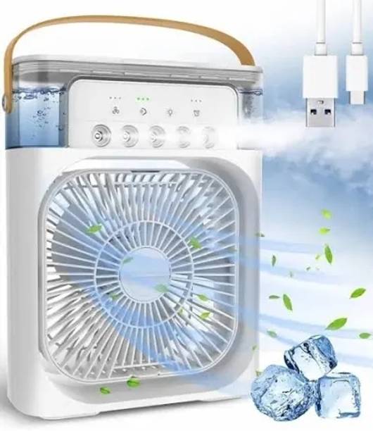 Shayam Gadgets Portable Mini Mist Cooling Fan Usb F2Mist Led Light, USB Air Purifier, USB Air Cooler, USB Charger, USB Fan