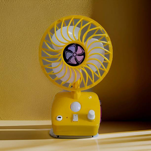 Clairbell Mini Ac Cooler Rechargeable Cool Fan Portable (USB Fan) With LED Light_CJO71 Trendy Rechargeable Fan Light Weight Mini Fan_FH71 USB Fan