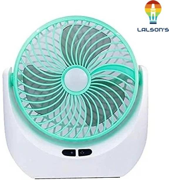 ABC High Speed--Rechargeable Table Fan with LED Light, For Home, Office, Kitchen USB Battery Powered Quiet Personal Fan, 3-Speed For Home, Office, Kitchen USB Fan