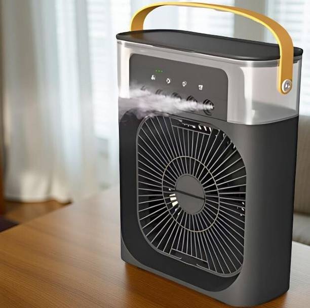 Kiwaas Portable Air Humidifier & Cooling Fan with Handle | Dual Mist and Fan Function Mini ac cooler---------Multicolor----------017 USB Air Cooler