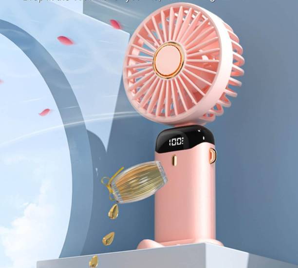 BSVR Display Fan Hand 5 Speed with Foldable 90° & Easy Portability Rechargeable_BS374 Portable Display Fan Hand 5 Speeds_BS374 USB Fan
