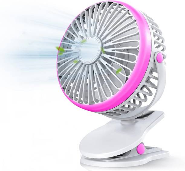 CITRODA 4000mAh Rechargeable Clip Desk Mini Fan, Portable Table Fan,USB Fan Clooing Fan Mini Handheld Fan,Portable Fan USB Rechargeable, Small Pocket Fan USB Fan