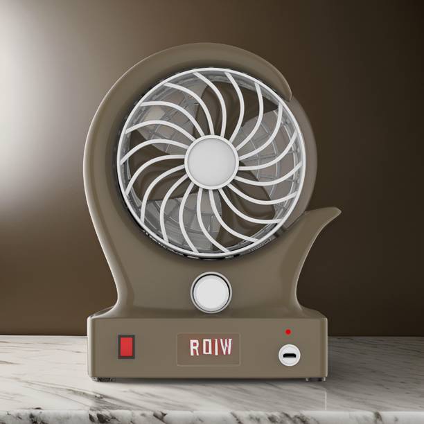 FRONY Mini Ac Cooler Rechargeable Wind Fan Portable (USB Fan) With LED Light_UUU414 Trendy Rechargeable Fan Light Weight Mini Fan_414D414 USB Fan