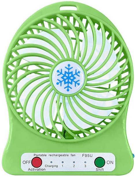 JAIN ELECTRONICS Office Battery USB Mini Portable Air Cooler Table Fan Electric LED High Speed Cooling Summer Wind Fan Cooler Home Office Car Garden kitchen Desk Travel Cold USB Fan
