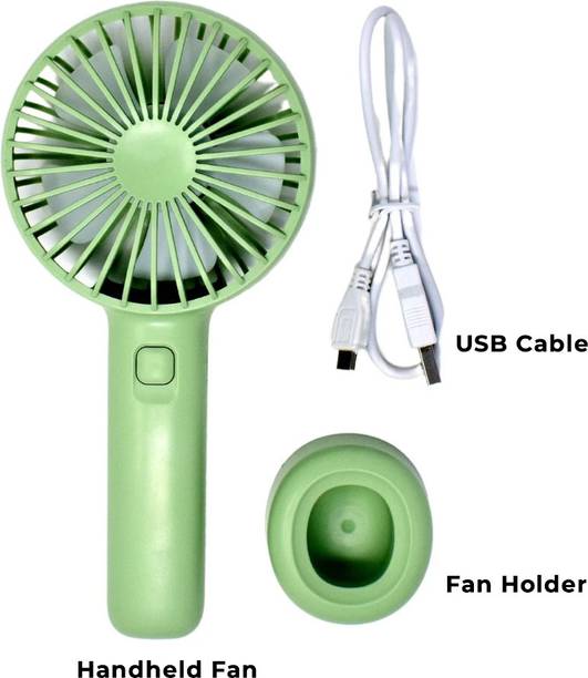 awza Powerful 4 Inch Rechargeable Mini Fan with 2000 MAh Battery, 3 Speed Mode Table Fan for Home, Table Fan for Office Desk, High Speed, Table Fan Rechargeable Fan