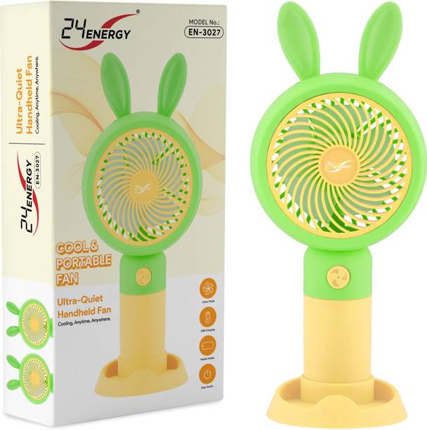 24 ENERGY Ultra Air Ultra-Quiet USB Mini Fan for Bedroom & Study - Yellow USB Fan