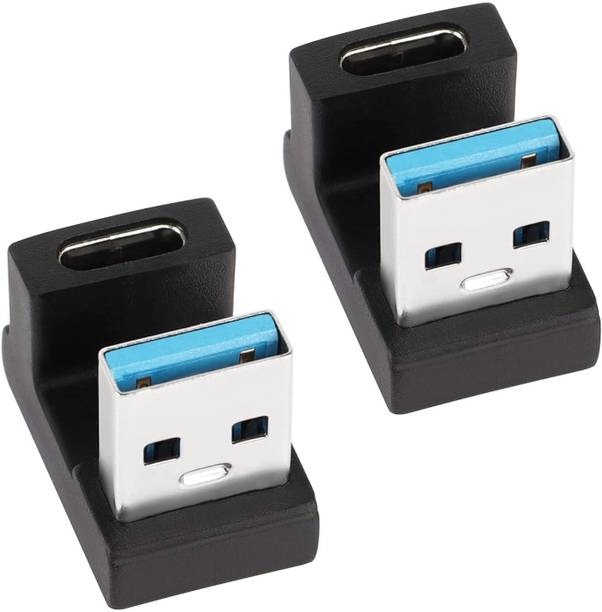 VOOCME USB A3.1 Male to Type C Female Coupler Connector U-Shape USB 3.1 to USB C Adapter 180 Degree HDMI Connector