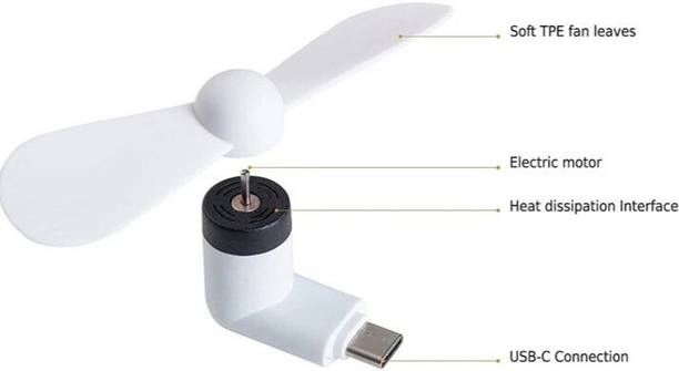 SGM USB Type C portable mini fan Real_mexer Most selling Type-C portable mini fan 395 for all mobiles USB Fan