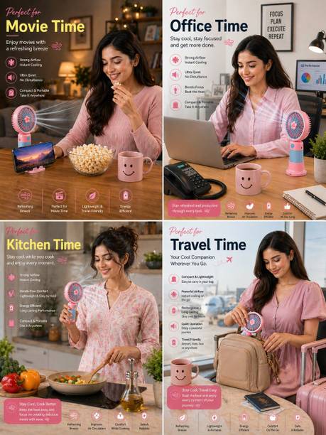 Uniquegadgetes Portable Rechargeable Mini Fan for Kids & Adults (Mini) Cooling Fan, Handheld Small Desk Fan USB Fan