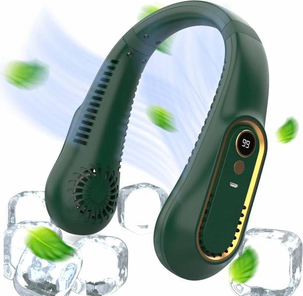 Solisca Neck Fan,Hands Free Bladeless Mini USB Personal 360° Air Outlet,Headphone Design Portable 3 Speed USB Fan