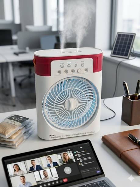 URBAN ZONE ENTERPRISES Osring 5111F Portable Cooling With 750ml Water Tank Air Cooler Adjustable Speed UZONE-CoolBreeze-X1 Pro USB Air Cooler