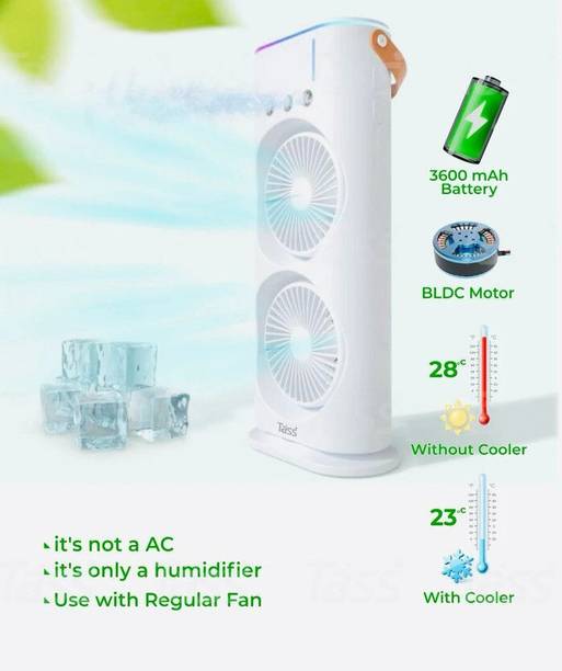 DAKSHWAYA Double Ended Spray Fan Desk Fan with Mist SPSP-38 Double Ended Fan SPSP-38 USB Fan