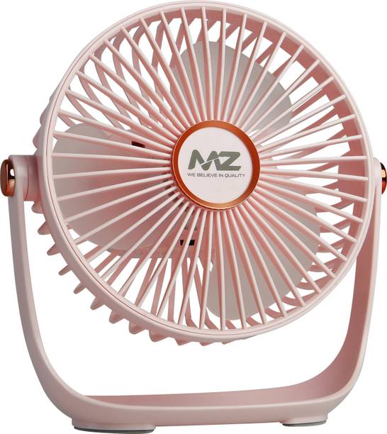 MZ F56 (RECHARGEABLE PORTABLE USB FAN) 5 Speed Mode High Speed with LED Light 4 Hours Operating Time with 1200mAh Battery USB Fan