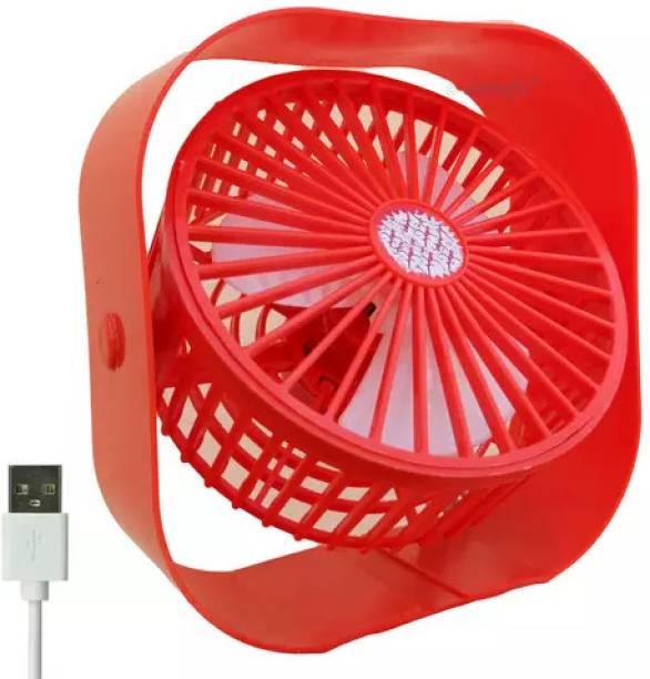 JAIN ELECTRONICS Electronic Mini Portable USB Table Fan Air Cooler Handy Rechargeable 360° Rotate Indoor Outdoor Fan High Speed Cooler Home Office Car kitchen Desk Travel Handy USB Fan