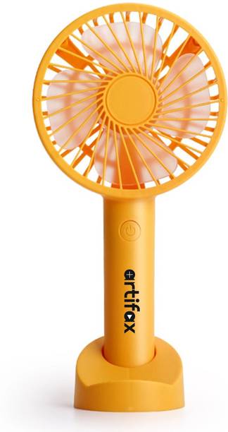 Artifax Rechargeable Portable Fan With Compact Design |Detachable Desktop Stand and Mobile Holder USB Fan