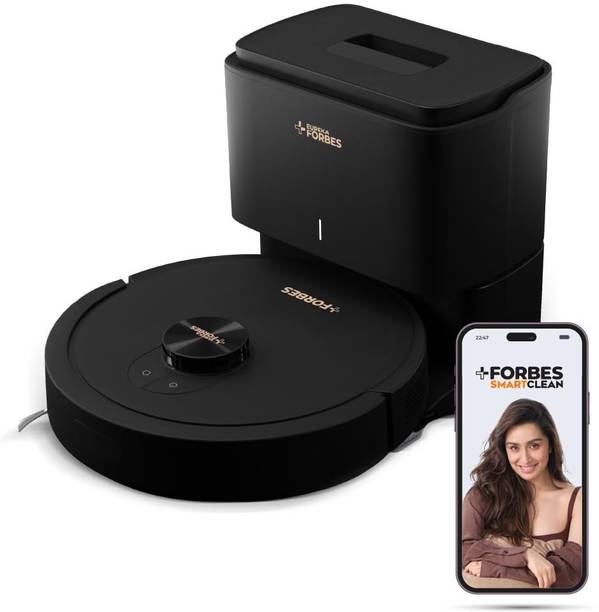 EUREKA FORBES Auto Bin Turbo Robotic Floor Cleaner SmartClean, 7000Pa HyperSuction (40 Days Hands-Free Cleaning) | LiDAR 3.0 & Quick Home Mapping | Wet Mopping | 3-Hour Run Time | Smart App Control (WiFi Connectivity, Google Assistant and Alexa)