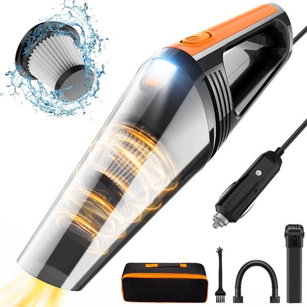 credicus Portable HighPower 8000PA/120W/DC12V, 16.4Ft Corded Handheld Vacuum with LED Pro Car Vacuum Cleaner with 2 in 1 Mopping and Vacuum, Anti-Bacterial Cleaning