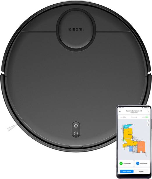 Mi S10 Robotic Floor Cleaner with 2 in 1 Mopping and Vacuum (WiFi Connectivity, Google Assistant and Alexa) Black