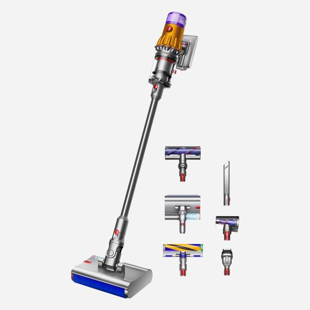 Dyson V12 Detect Slim Submarine Cordless Wet & Dry Vacuum Cleaner All-in-one Wet & Dry Vacuum, Illumination for Hidden dust, rechargeble battery, 0.35L bin, 150 Airwatts, 60 mins runtime, Illuminates, detangles, deep cleans, and now washes floor with 2 in 1 Mopping and Vacuum
