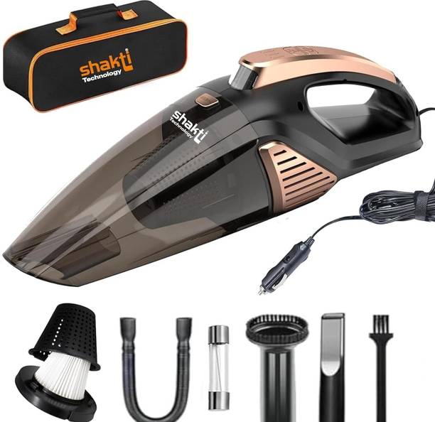 shakti Technology Sweep Vacuum for Car Cleaning with DC 12V, 140W Vacuum Motor & 5000 PA Suction Hand-held Vacuum Cleaner with Reusable Dust Bag