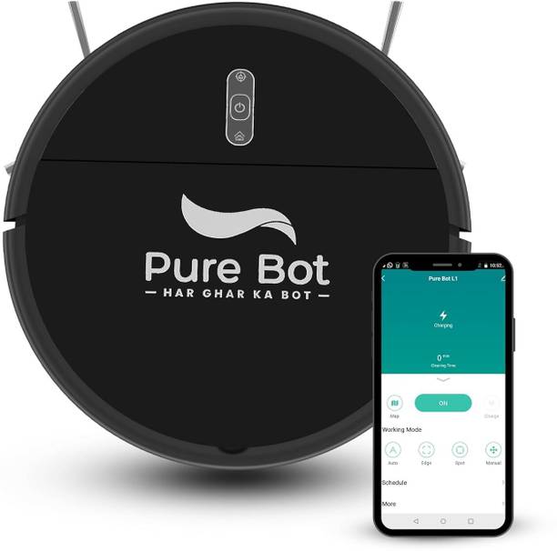 Pure Bot ?L120240026 Robotic Floor Cleaner with 2 in 1 Mopping and Vacuum (WiFi Connectivity, Google Assistant and Alexa)
