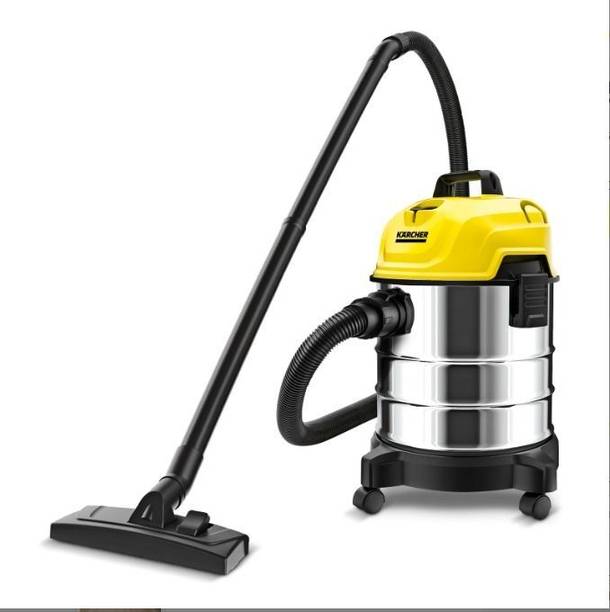 Karcher WD 1S Classic Wet & Dry Vacuum Cleaner with Reusable Dust Bag Wet & Dry Vacuum Cleaner with Anti-Bacterial Cleaning, Reusable Dust Bag