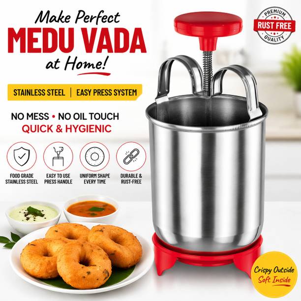 ACTIONWARE Stainless Steel Medu Vada Maker with Stand Vada Maker