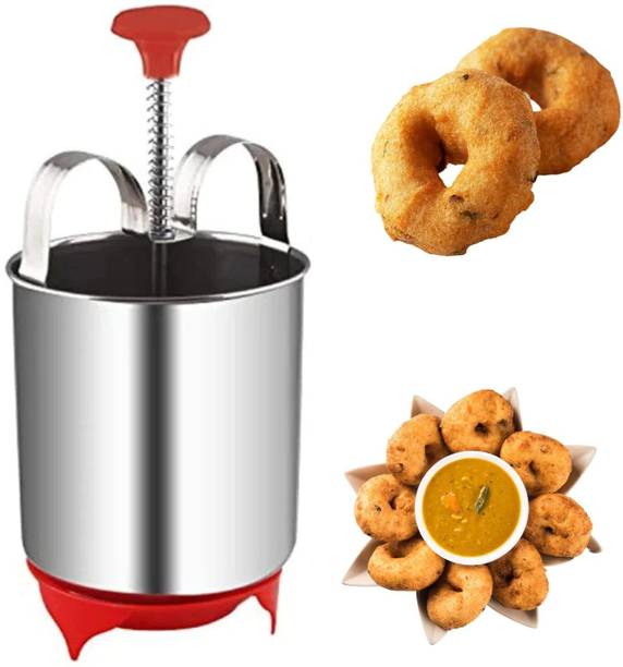 SHOPOBOX Stainless Steel Vada Maker with Stand, Cheese,Ginger,Garlic Grater for Kitchen Vada Maker