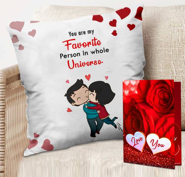 ME&YOU Cushion, Greeting Card Gift Set