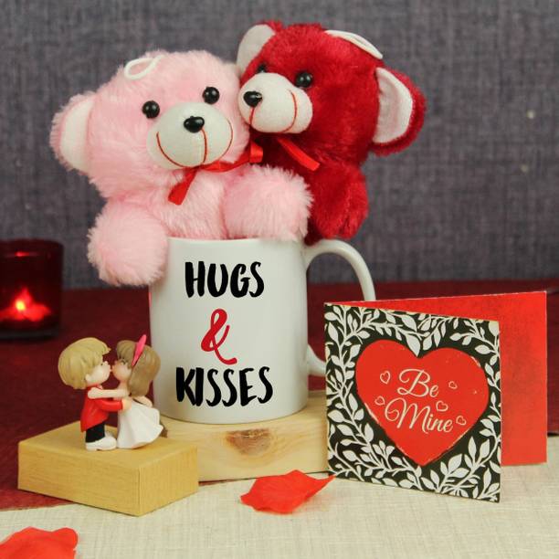 TIED RIBBONS Showpiece, Mug, Soft Toy, Greeting Card Gift Set